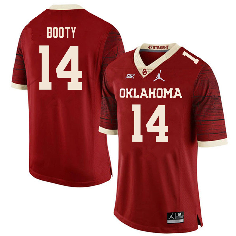 Men #14 General Booty Oklahoma Sooners College Football Jerseys Sale-Retro - Click Image to Close